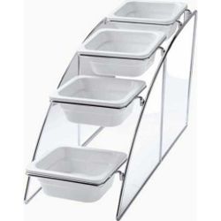 Подставка фуршетная горка 4 яруса для гастроемкостей GN1/6 (215*525*325 мм) SUNNEX