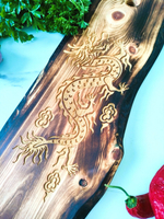 Доска разделочная из массива кедра с гравировкой