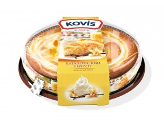 Пирог Каталонский бисквитный с ванильной начинкой Kovis 400г (6шт)