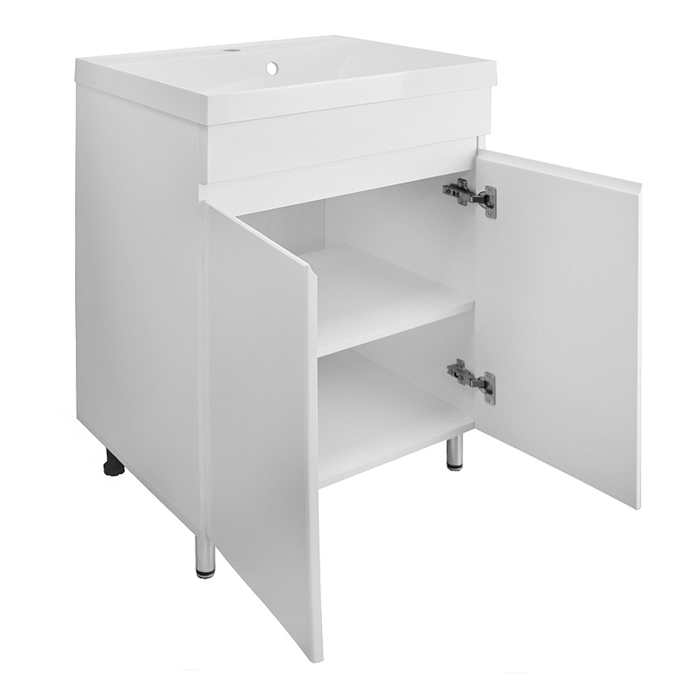 Комплект Azario Тумба Эстима 60Н напольная с раковиной Астория 60 (CS00094635)