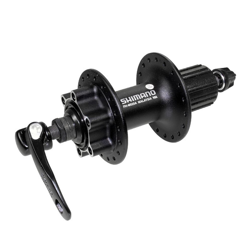 Втулка задняя 8/9 скоростей Deore M525A 32 отв, QR, 6 болтов черный лого Shimano