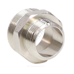 Ниппель латунь никель переходной Ду 32х15 (1 1/4"х1/2") НР VALFEX VF.580.N.114.012