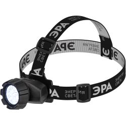 Фонарь налобный светодиодный ЭРА GB-605 на батарейках яркий 4 режима черный с регулировкой угла наклона | Налобные фонари