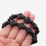 Крестик из натуральной вулканической лавы, 17,5*13,5мм