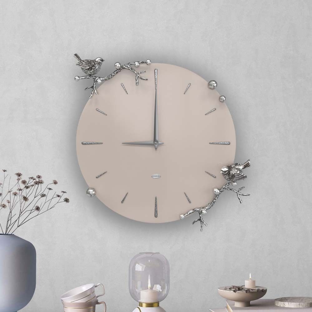 Часы настенные Терра Колор Серый агат Сильвер