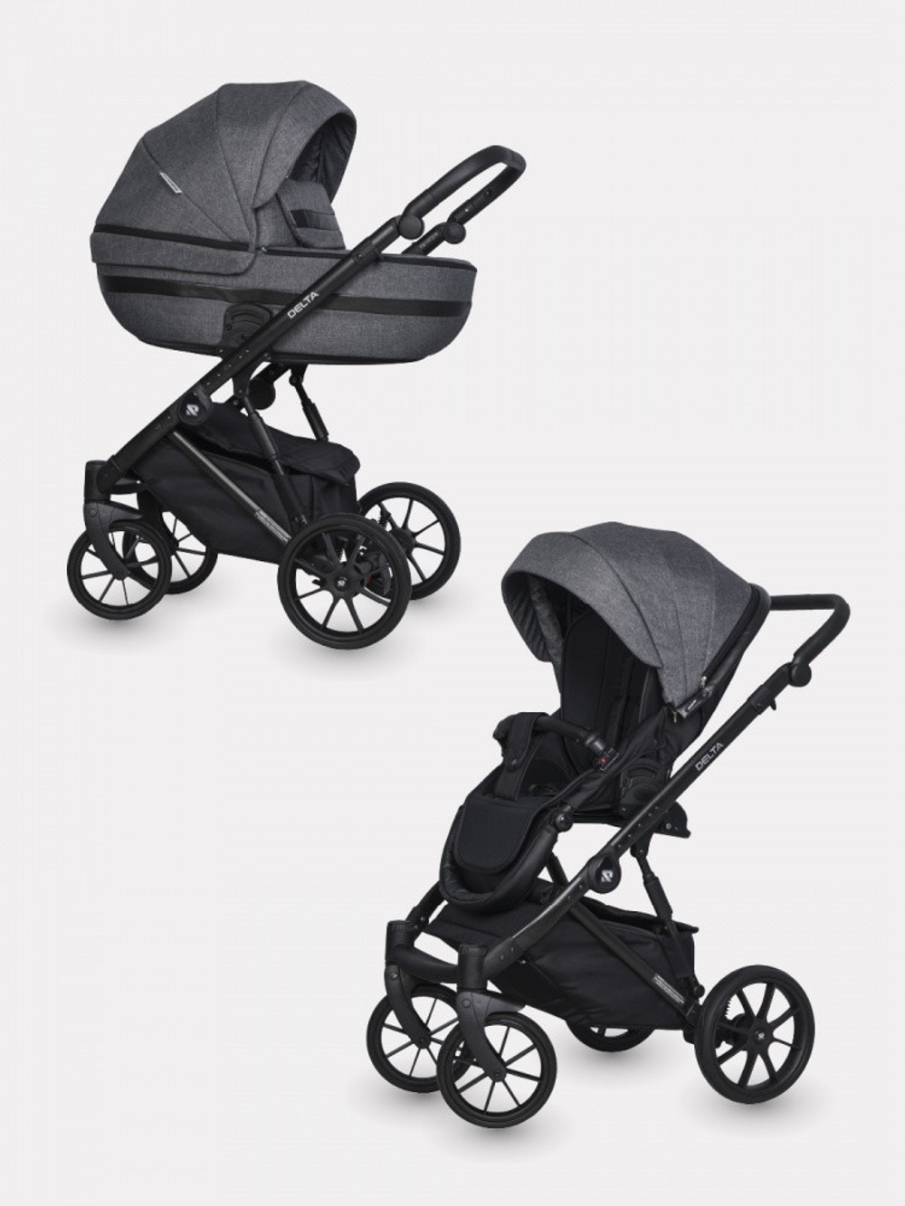Детская коляска Riko Basic Delta 2 в 1 05 carbon
