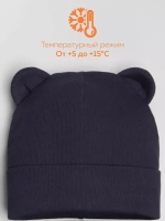 Шапка детская осенняя с ушками и снуд