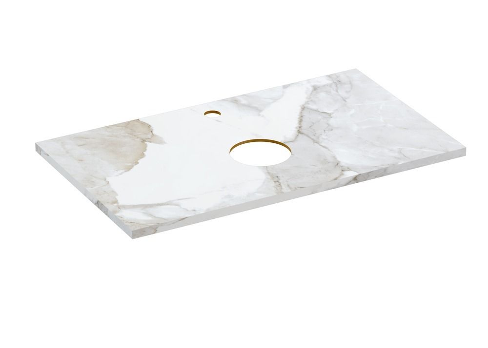 Столешница STONE из керамогранита Life 80х45х2 белый сатиновый