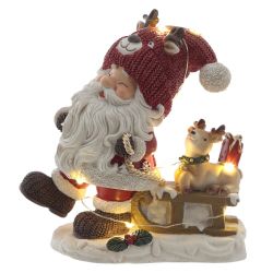 GAEM Фигурка декоративная "Дед Мороз", с подсветкой (3хLR44,н/п), L1, L11,5 W7 H13 см, 2в.