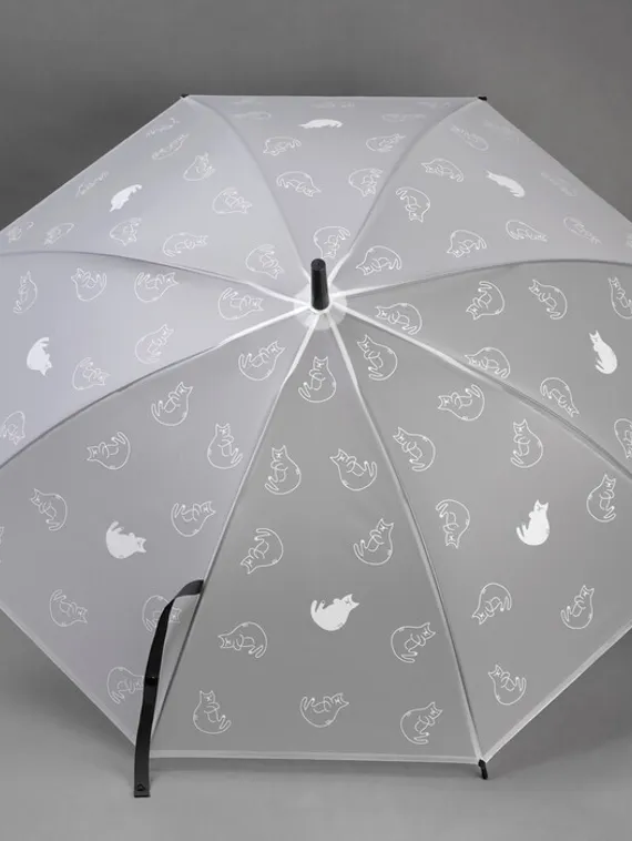 Зонт - трость полуавтоматический, «Funny kitten», 8 спиц, R = 47 см, цвет МИКС