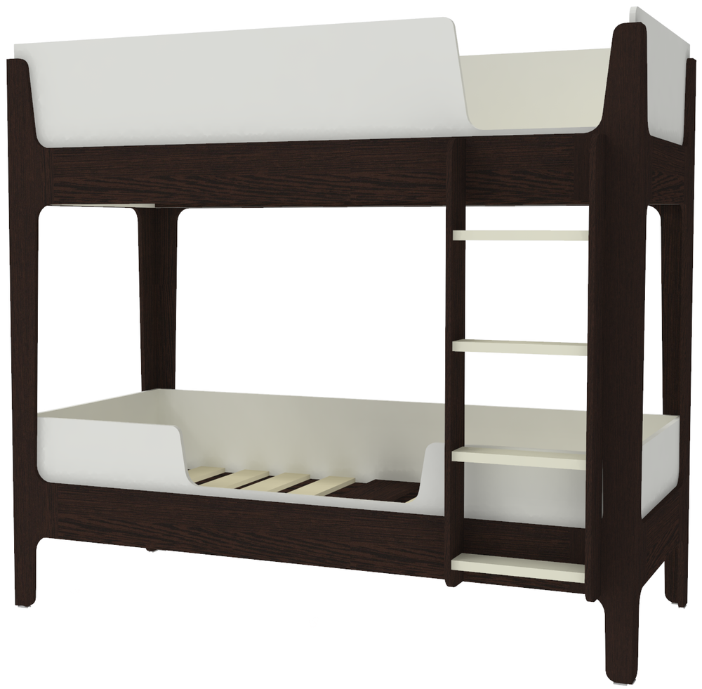 Кровать двухъярусная КарИВи Лотос Венге Белый