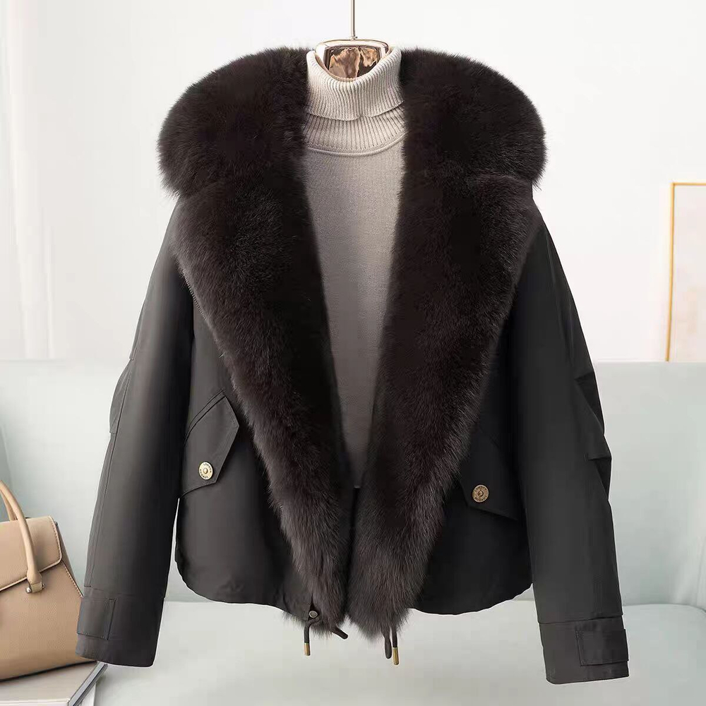 :енская куртка с меховым воротником