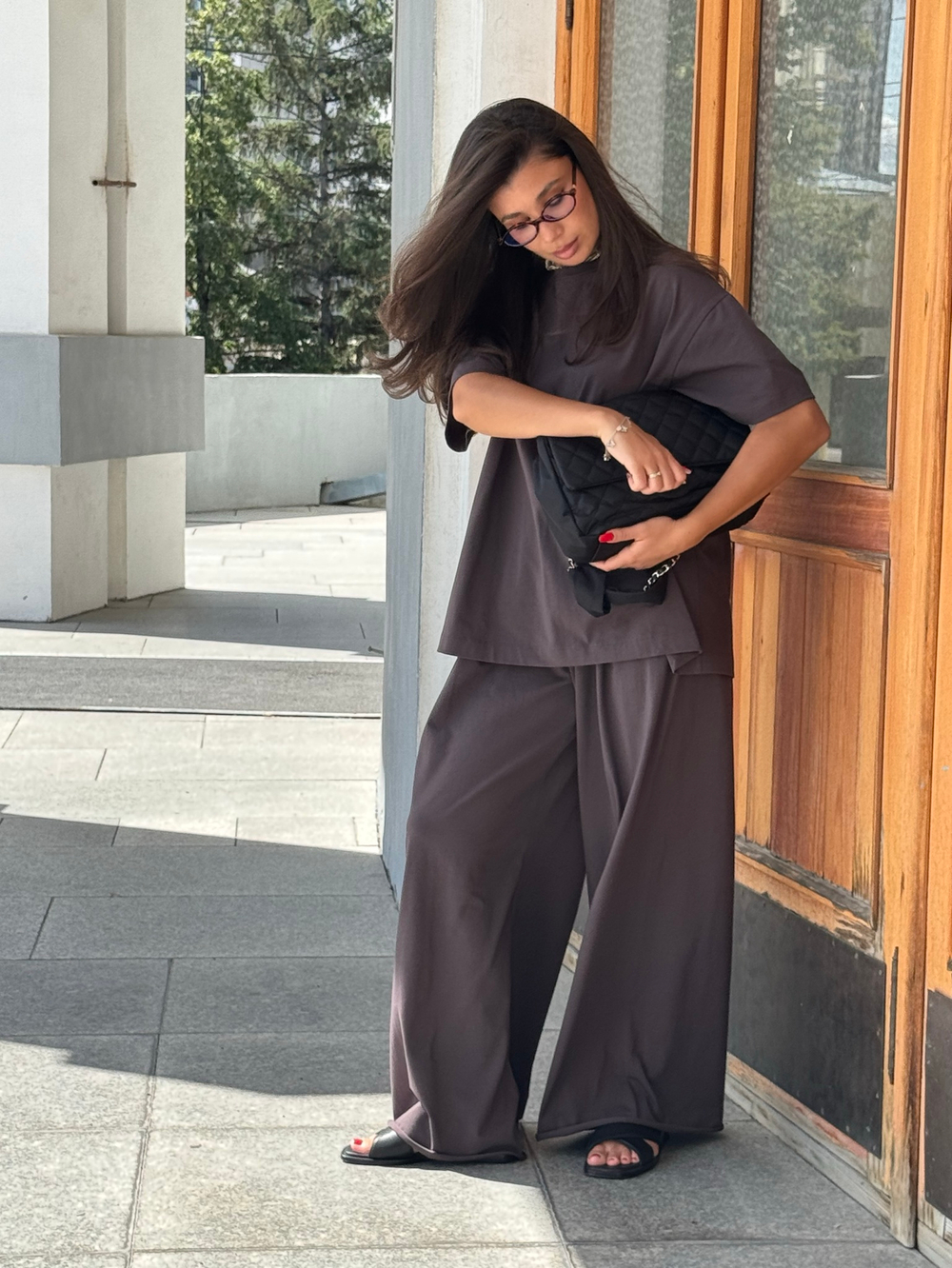 Костюм с обьемной футболкой в цвете Морро