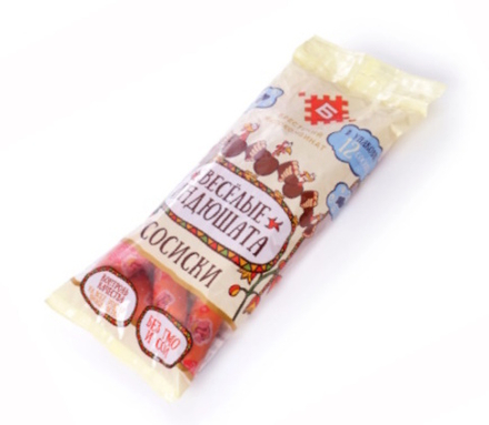 Сосиски "Веселые индюшата" 425г. Брест