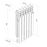 Радиатор Royal Thermo Revolution 500 2.0 - 6 секц.