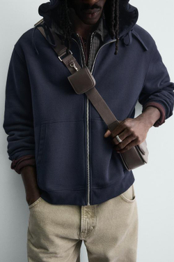 ZARA ОДНОТОННАЯ СУМКА С КЛАПАНОМ, КОРИЧНЕВЫЙ