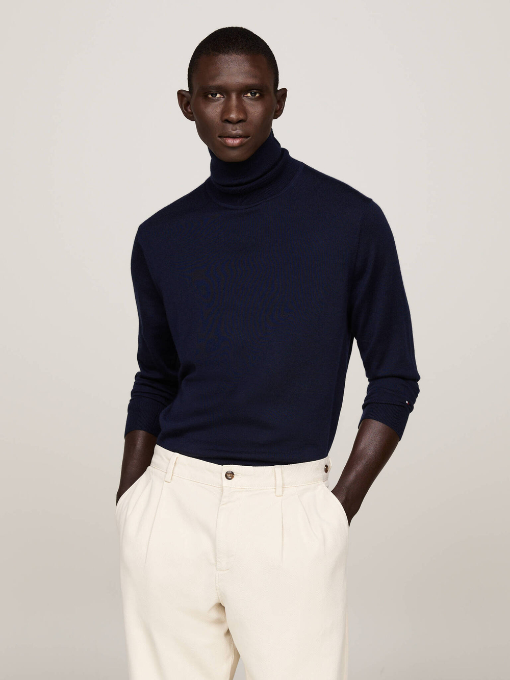 Хлопковый гольф Tommy Hilfiger - темно-синий(MW0MW36537)