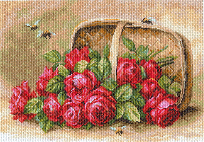 "Знойные розы"-1704 канва с рисунком