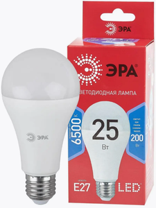 ЛАМПА СВЕТОДИОДНАЯ ЭРА ЭКО LED A65-25W-865-E27