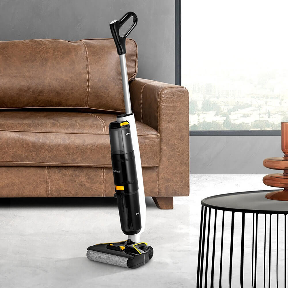 пылесос Kitfort KT-5220 бел./черн. верт. моющ.