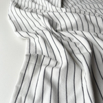 Вареный хлопок 250см. Полоска Вертикаль на молочном фоне