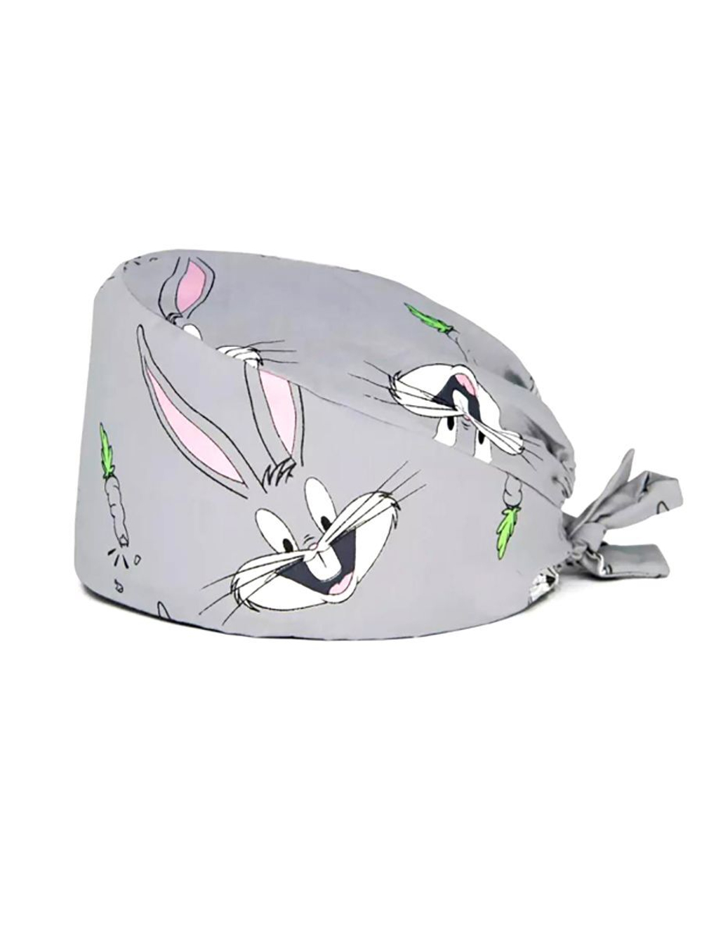 Шапочка медицинская, принт "Багз Банни", серая