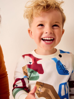 Пижама для мальчика Next K98-563, 3 шт., Оранжевый, Молочный, Зеленый