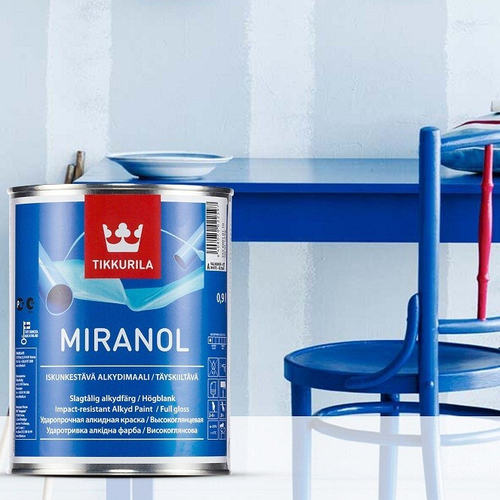 Tikkurila Miranol Эмаль тиксотропная универсальная для наружных и внутренних работ Высокоглянцевая "БазаA"2.7L