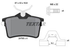 TEXTAR - 2476501-TET - Brake Pad Set, disc brake