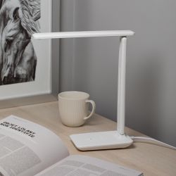 Настольный светильник ЭРА NLED-508-7W-W светодиодный белый | Светодиодные настольные лампы