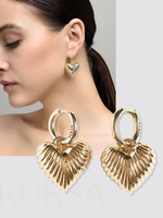 Cерьги "Ribbing Love" Gold