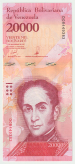 Venezuela, 20 000 Bolívares, 2017, UNC