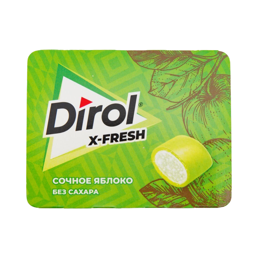 Жевательная резинка "Дирол" X Fresh со вкусом яблоко 16г
