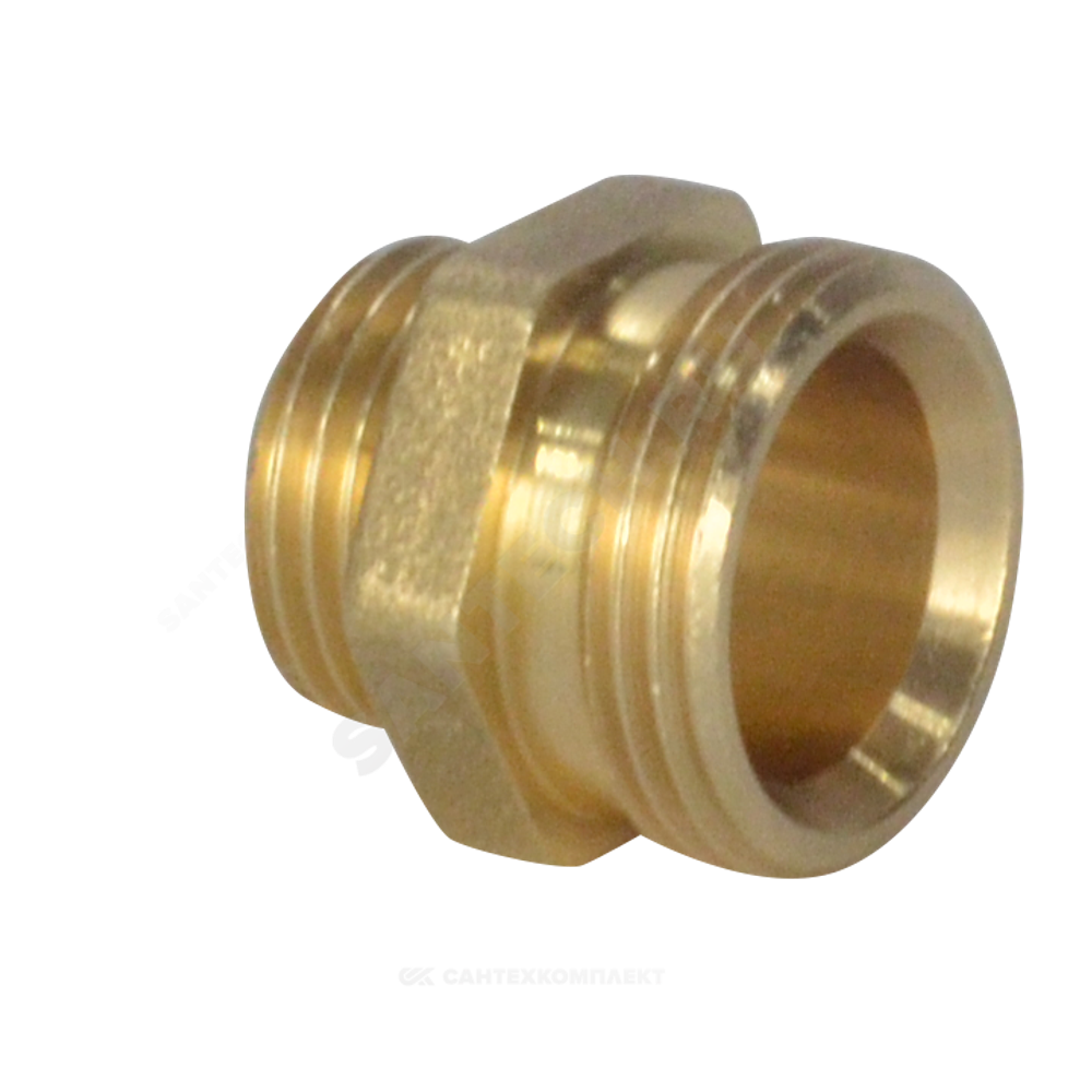 Ниппель латунь переходной Ду 20х15 (3/4"х1/2") под евроконус НР R180R Giacomini R180RY017