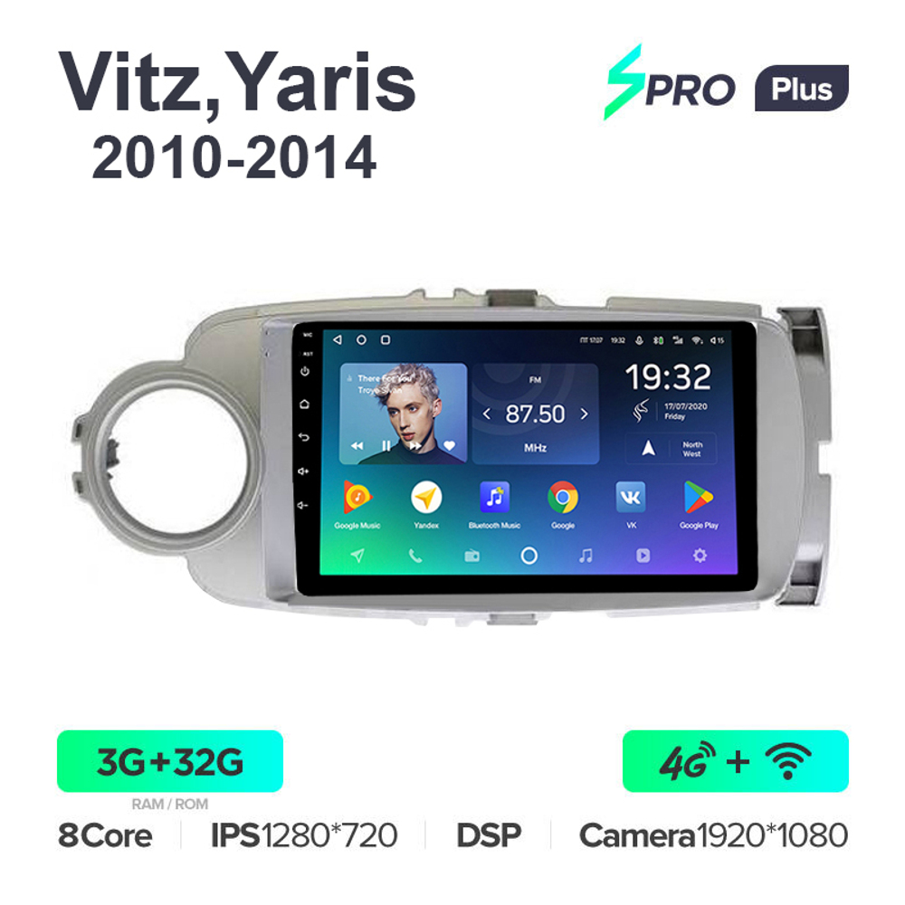 Teyes SPRO Plus 9"для Toyota Vitz, Yaris 2010-2014