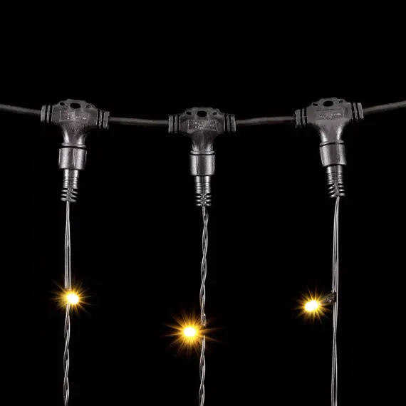 Светодиодный занавес 1*6 м, 220V., 600 шампань LED ламп, черный ПВХ, Beauty Led (PCL601CAP-11-2CH)