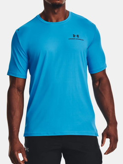 Мужская теннисная футболка Under Armour Rush Energy Short Sleeve - небесный