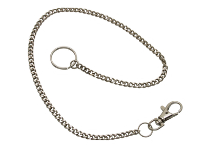 Цепочка-карабин для ключей, сталь, 36 см
