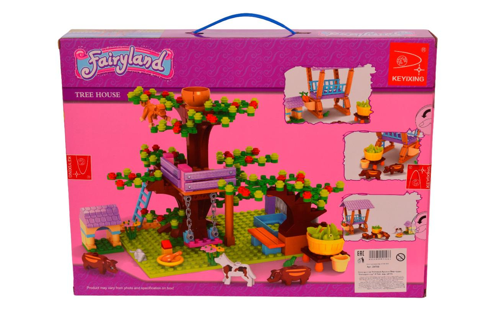 Конструктор блочный Аусини Мир чудес "Большой сад" 413эл. коробка 24706