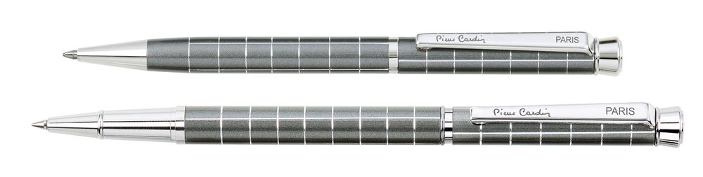 Подарочный набор ручек Pen and Pen Pierre Cardin (Пьер Кардэн) PC0951BP/RP серые с серебристым в подарочной упаковке