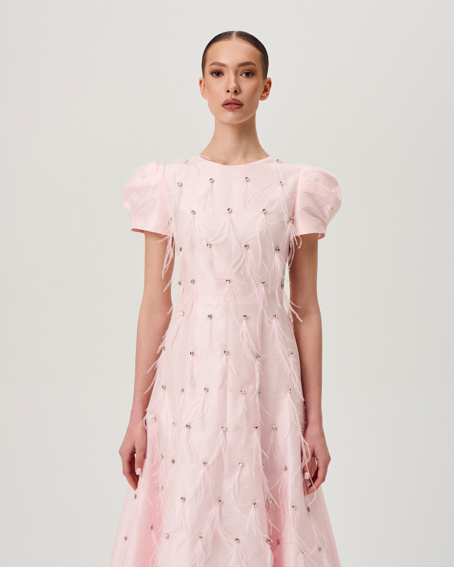 Платье Pavlova (Павлова) ШШ, с выш., c рук., розовое