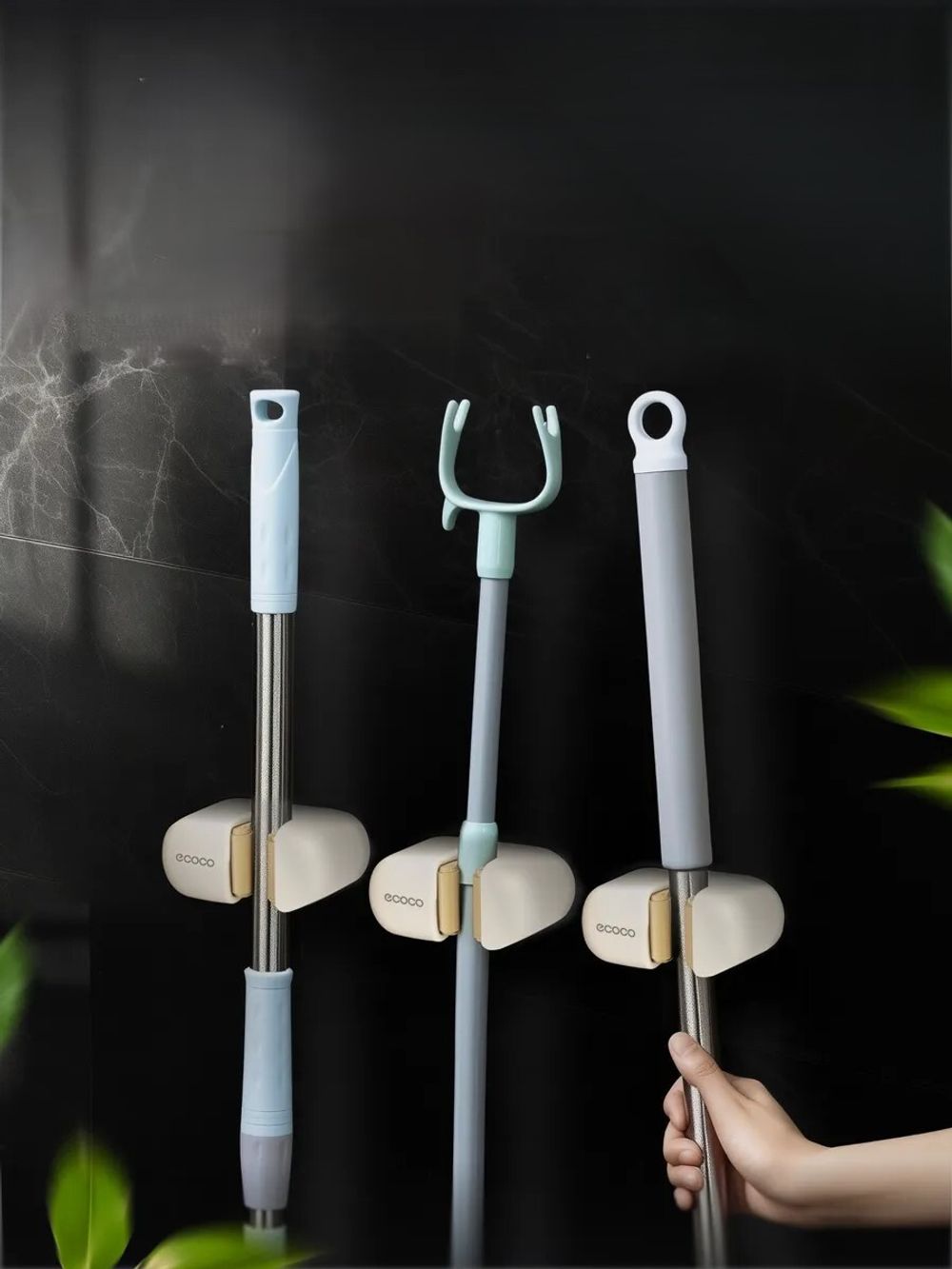 Держатель для швабры настенный 2шт