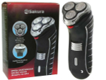 Бритва электрическая SA-5414BK 3 головки триммер, сухое бритьё, работа от аккумулятора