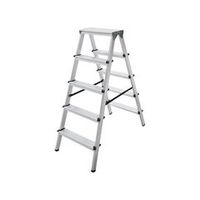 Стремянка двусторонняя 5 ступени алюминиевая