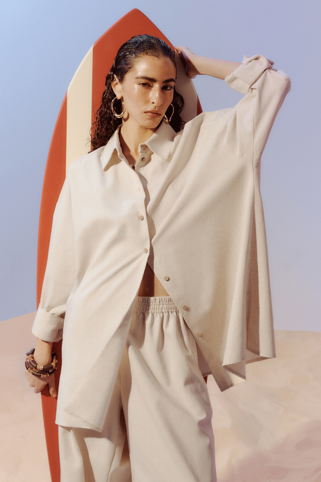 Рубашка оверсайз изо льна