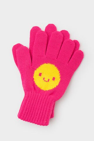 Перчатки  для девочки  КВ 10015/насыщенно-розовый