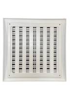 Вентиляционная решетка 220х220 разъемная со шторкой в рамке