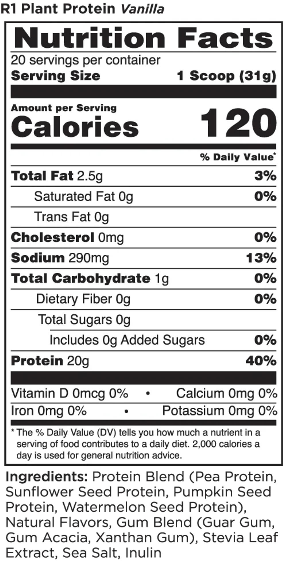 RULE ONE Plant Protein 670g , Растительный протеин