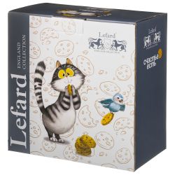 НАБОР ПОСУДЫ LEFARD "СЧАСТЬЕ ЕСТЬ" 3 ПР.: КРУЖКА 400 МЛ, ТАРЕЛКА 20,5 СМ, САЛАТНИК 15,5*5 СМ 600 МЛ