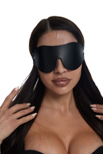 Черная однослойная кожаная маска